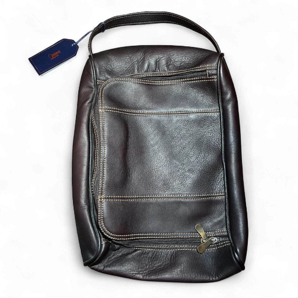 NEW $250 Links And Kings Premium Leather Golf Shoe Equipment Travel Bag
